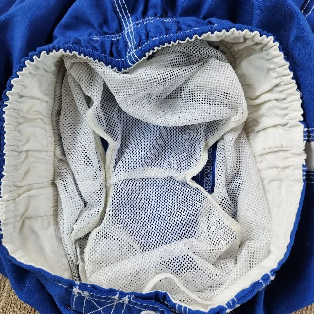 💜Cherokee Blue & White Board Swim Shorts Youth Medium